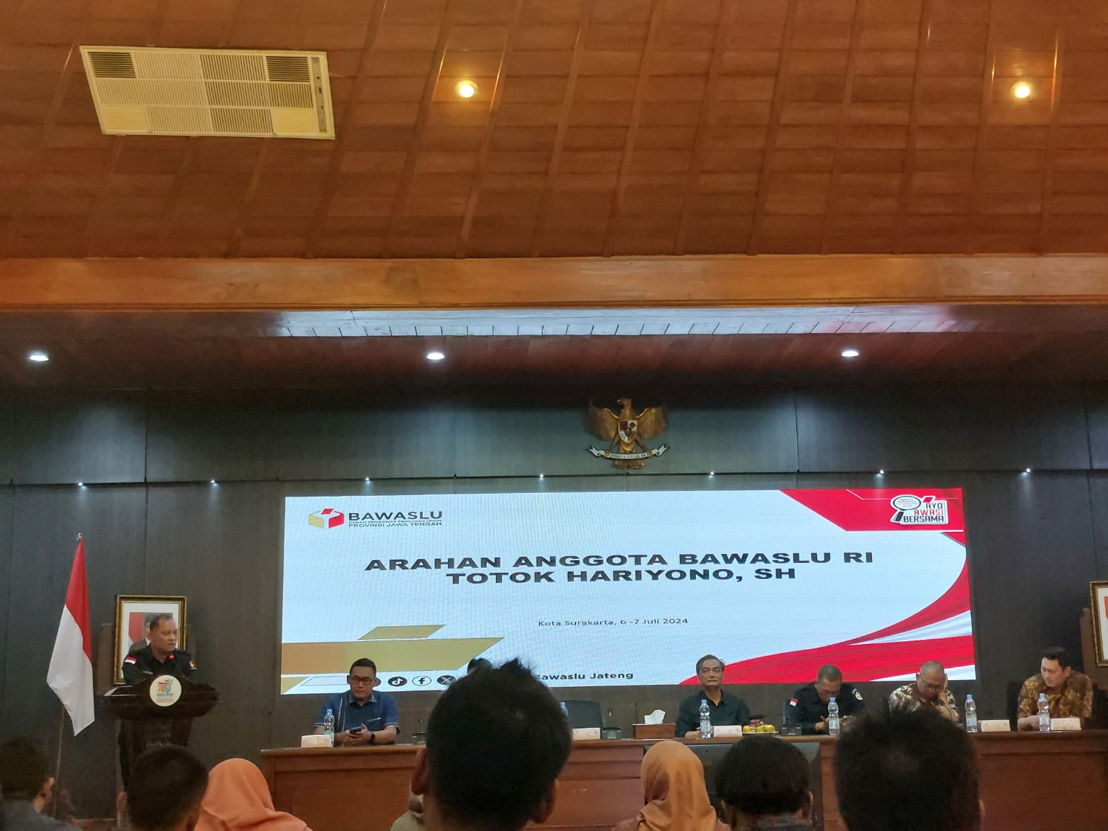 Bawaslu Kota Tegal Hadiri Undangan Rapat koordinasi Evaluasi Pemilu 2024 (6/7/2024)