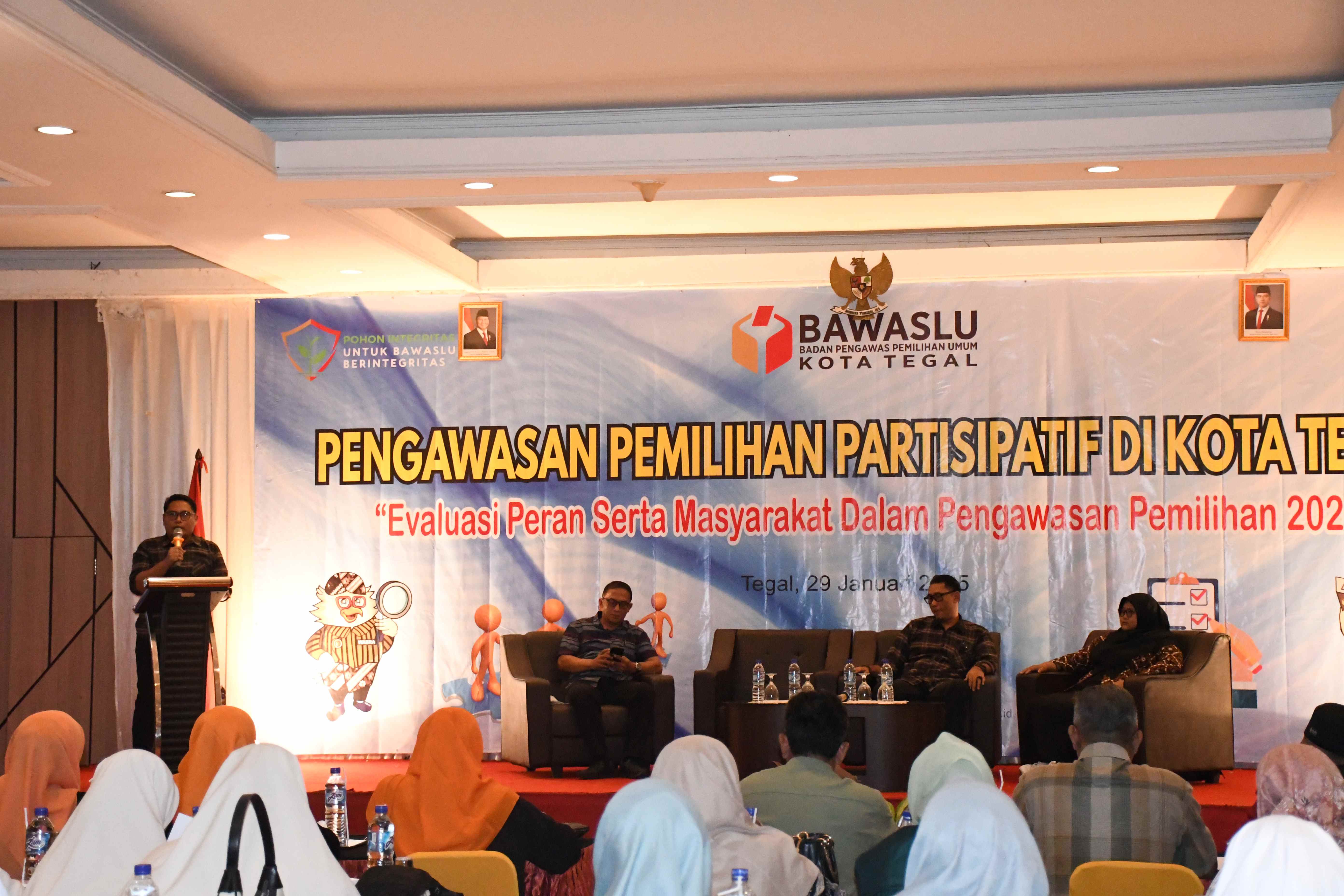 Evaluasi Pengawasan Partisipatif Pemilihan 2024, Bawaslu Kota Tegal Undang Organisasi Masyarakat dan Pemuda