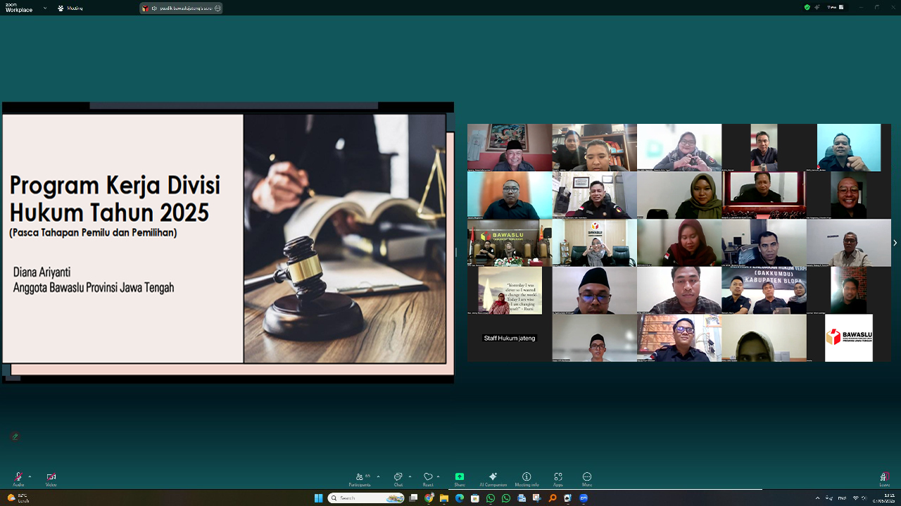 Rakor Divisi Hukum Secara Daring