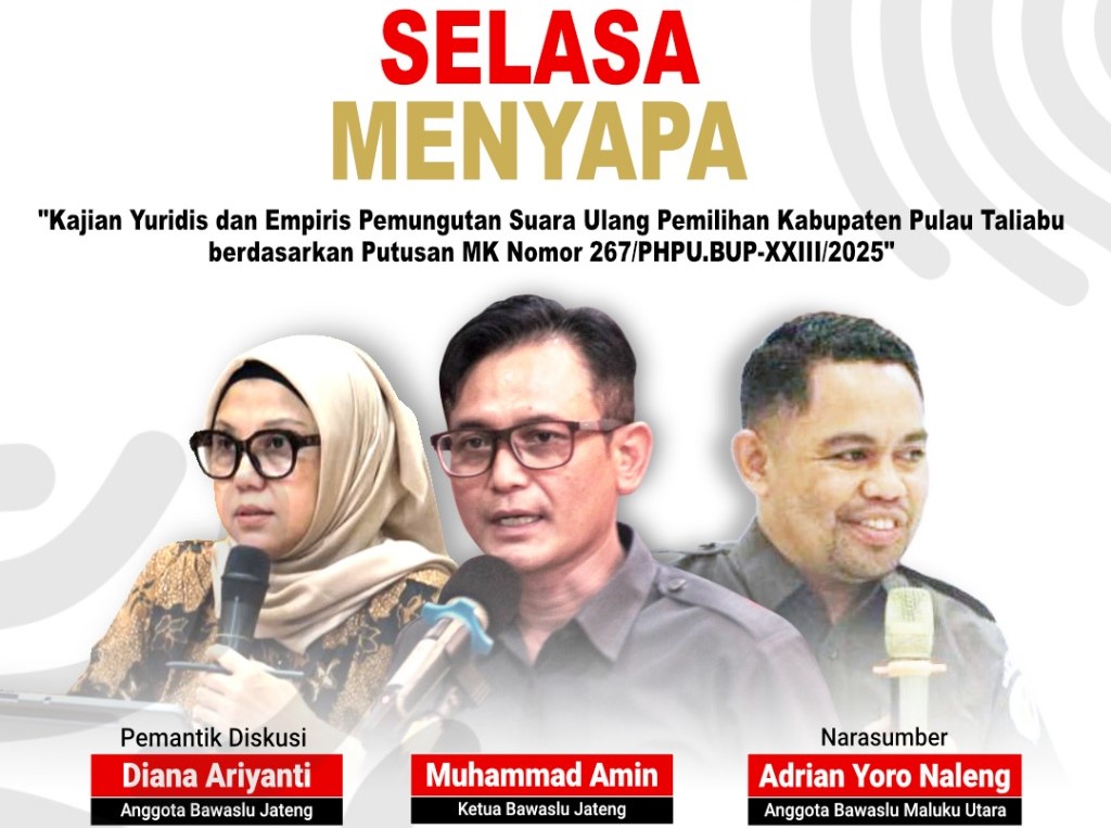 Bawaslu Tegal ikuti diskusi rutin "Selasa Menyapa" yang diadakan Bawaslu Jateng