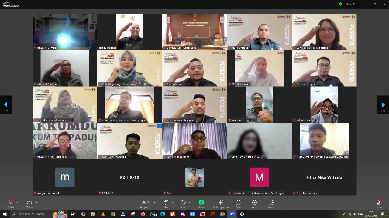 Diskusi daring dengan Bawaslu Provinsi Jawa Tengah