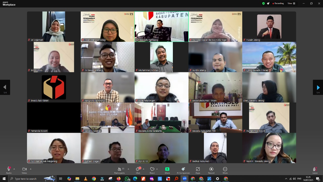 Kegiatan evaluasi Bawaslu Jawa Tengah dilakukan secara daring
