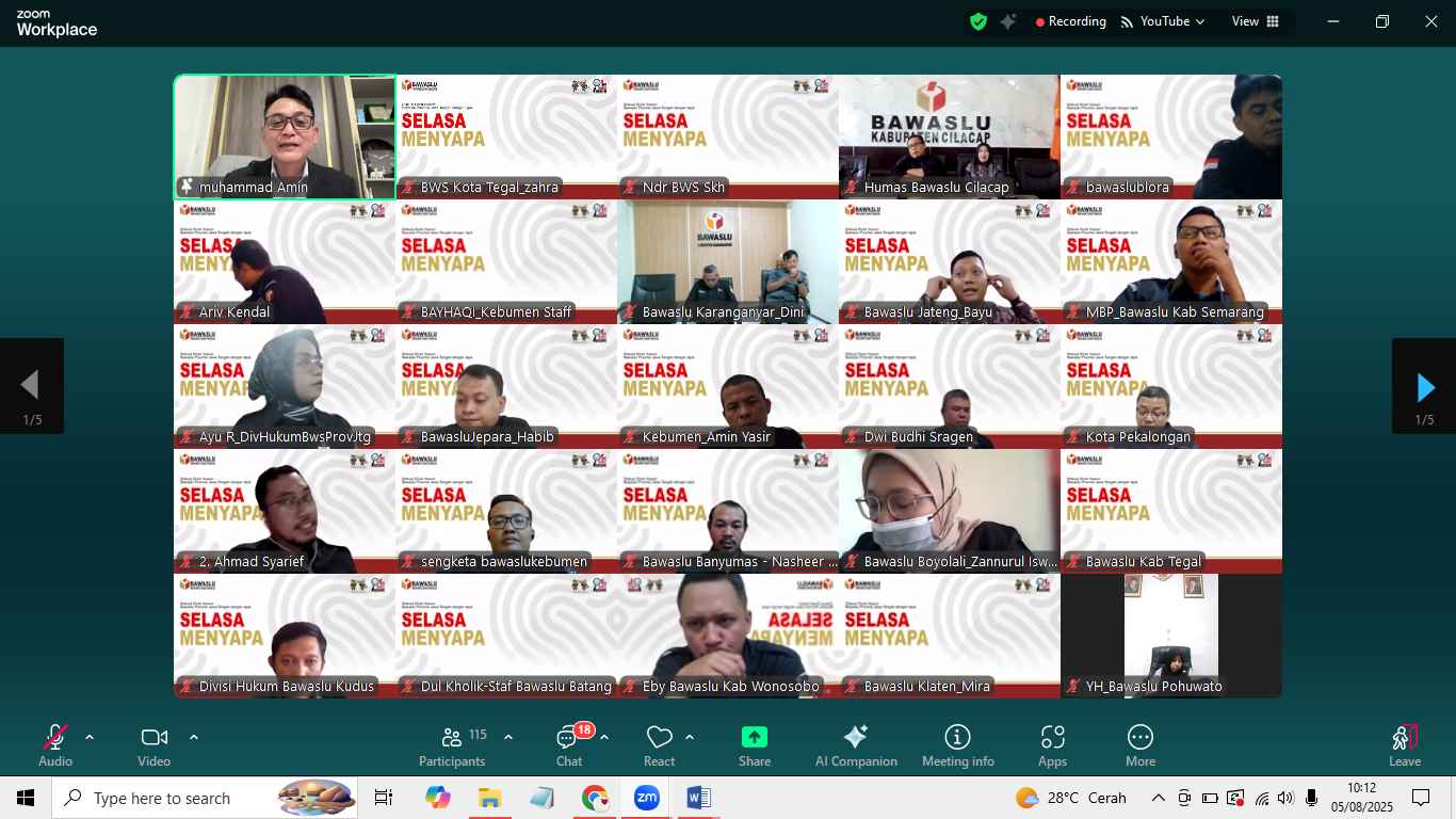 Bawaslu Jateng gelar "Selasa Menyapa" ke-10