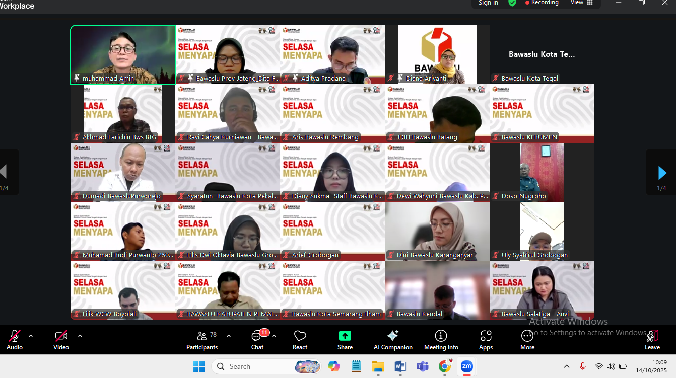 kajian selasa menyapa oleh bawaslu Jawa Tengah