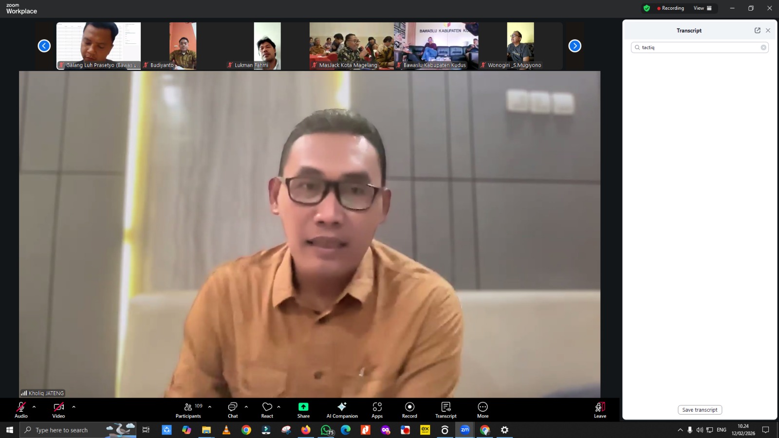 Zoom ngabuburit pengawasan oleh Bawaslu Jawa Tengah