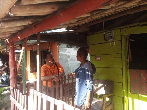 Panwaslu Kecamatan Tegal Barat sedang melakukan Patroli Kawal Hak Pilih di Kampung Tirang (19 Juli 2024)