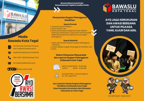 Brosur Depan Pilkada 2024 Bawaslu