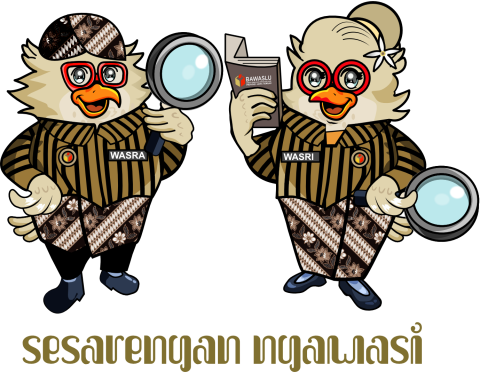 Maskot Bawaslu Jateng Sesarengan Ngawasi