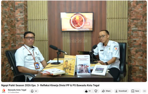 Youtube resmi Bawaslu Kota Tegal