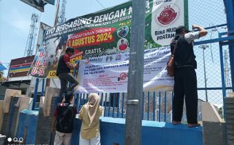 Bawaslu Kota Tegal Pasang Banner Pencegahan Pelanggaran Pilkada di 167 Titik