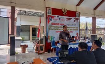 Anggota Bawaslu Kota Tegal, Sukristo menjadi narasumber Pendidikan Politik (12/09/2024)