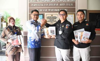 Pertemuan antara Dinas Arpusda dan Bawaslu Kota Tegal