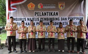 Pelantikan pengurus Saka Adhyasta Pemilu Jawa Tengah