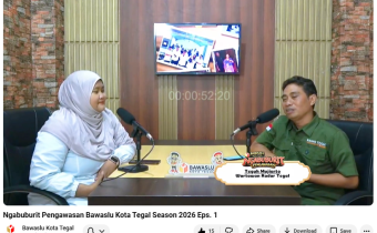 Podcast Bawaslu Kota Tegal dengan Media Pers